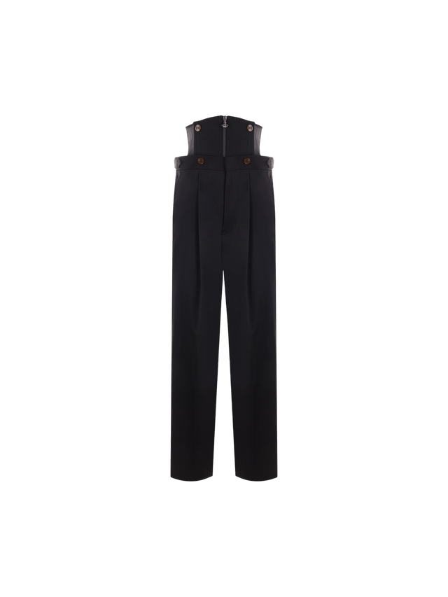 Long Macca Corset Wool Pants-VIVIENNE WESTWOOD-JOHN JULIA