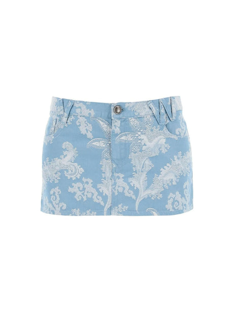 Organic Cotton 'Foam' Jacquard Mini Skirt VIVIENNE WESTWOOD JOHN JULIA.