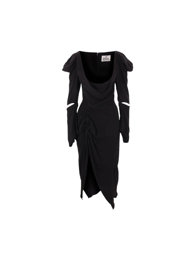 Panther Viscose Draped Dress-VIVIENNE WESTWOOD-JOHN JULIA