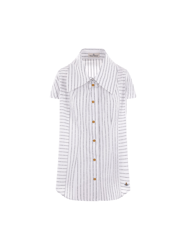 Printed Poplin Short-sleeved Shirt-VIVIENNE WESTWOOD-JOHN JULIA