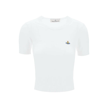 VIVIENNE WESTWOOD-Bea Short Sleeve Cotton Sweater-JOHN JULIA