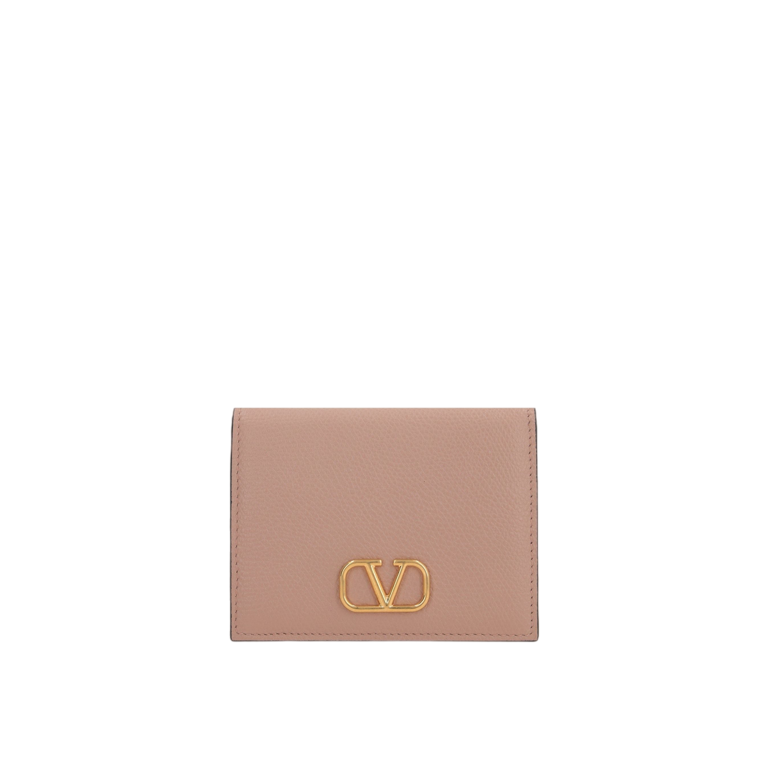 Vlogo Signature Grainy Leather Compact Wallet-VALENTINO GARAVANI-JOHN JULIA