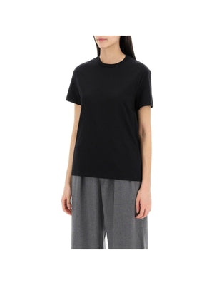 Black Cotton Boxy Crewneck T-Shirt WARDROBE.NYC JOHN JULIA.