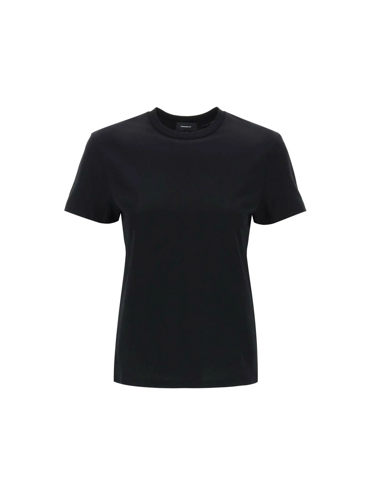 Black Cotton Boxy Crewneck T-Shirt WARDROBE.NYC JOHN JULIA.