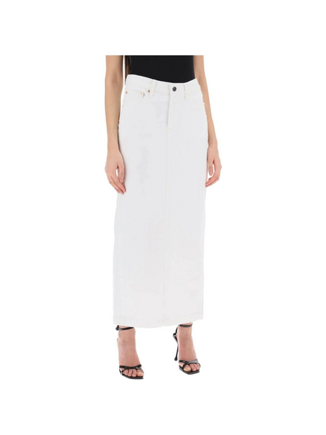 Cotton Denim Maxi Skirt WARDROBE.NYC JOHN JULIA.