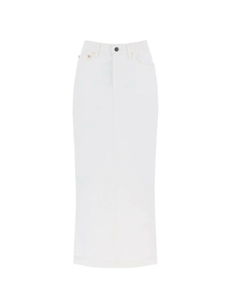 Cotton Denim Maxi Skirt WARDROBE.NYC JOHN JULIA.