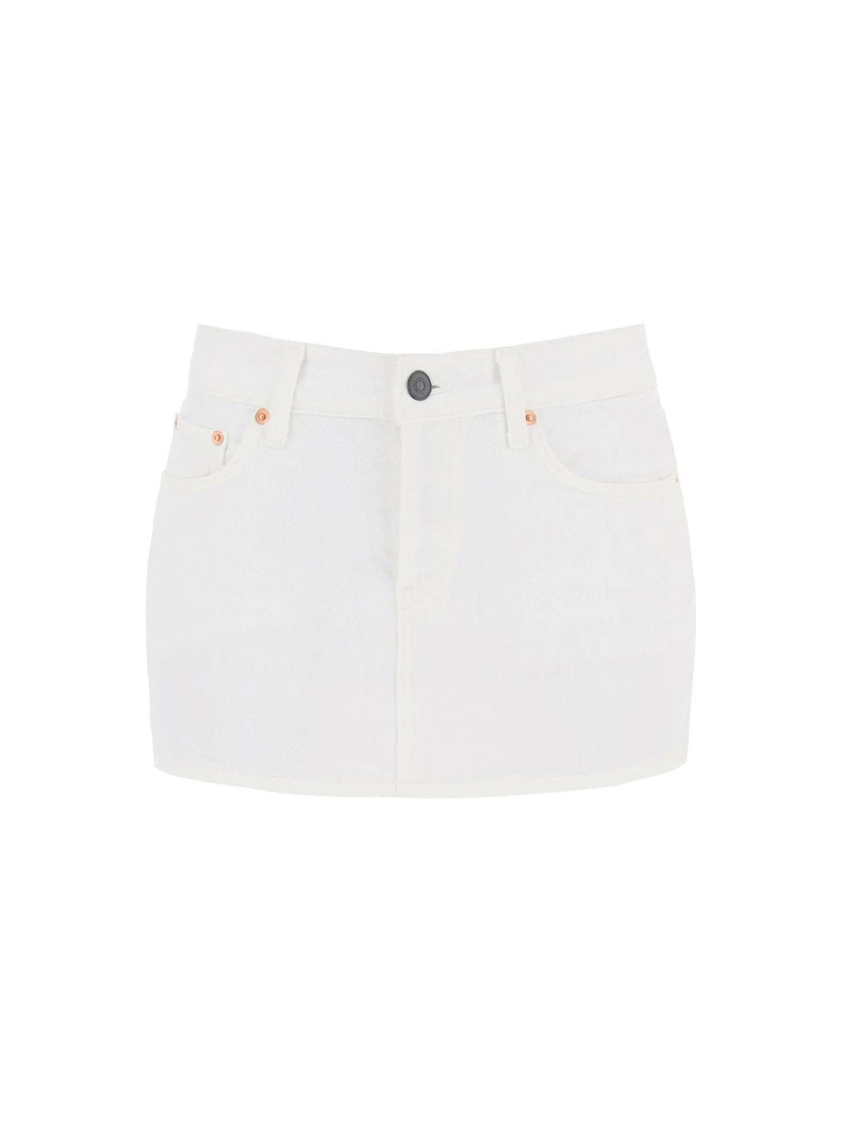 Cotton Denim Mini Skirt WARDROBE.NYC JOHN JULIA.