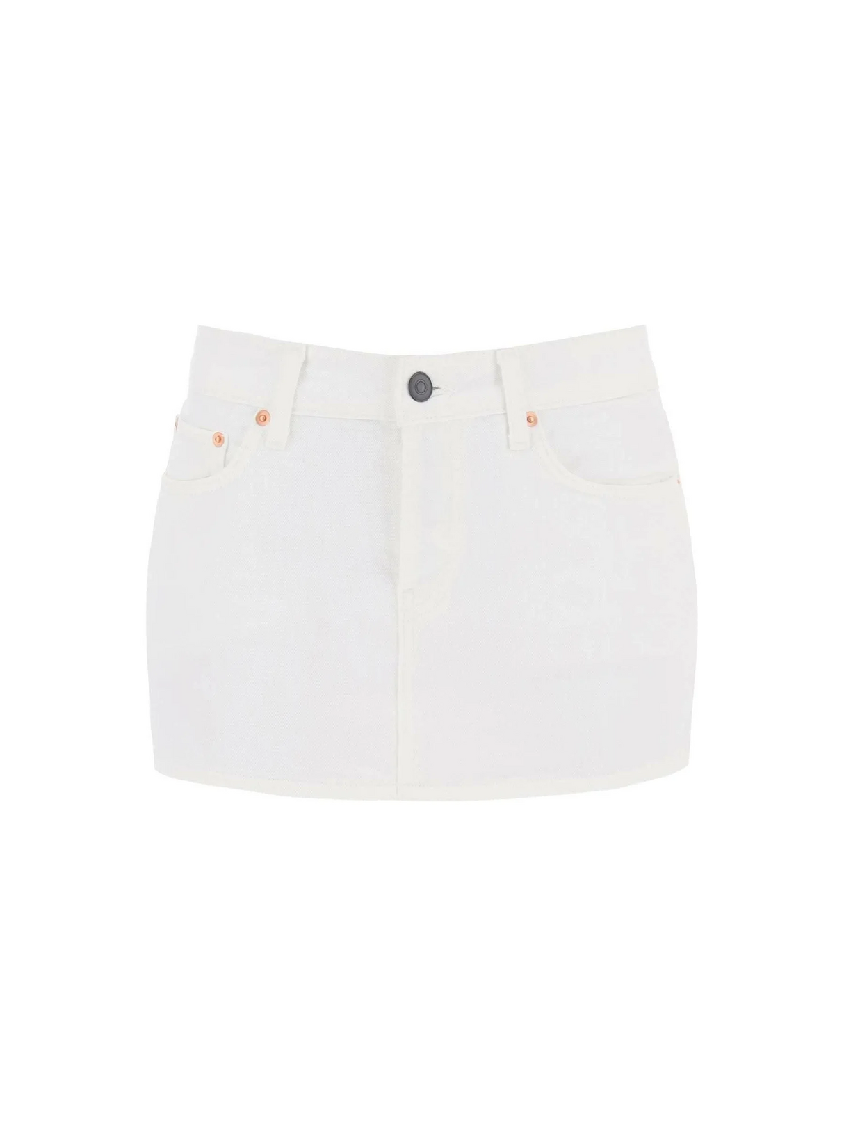 Cotton Denim Mini Skirt WARDROBE.NYC JOHN JULIA.