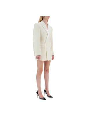 Double-Breasted Wool Blazer Dress-WARDROBE.NYC-JOHN JULIA