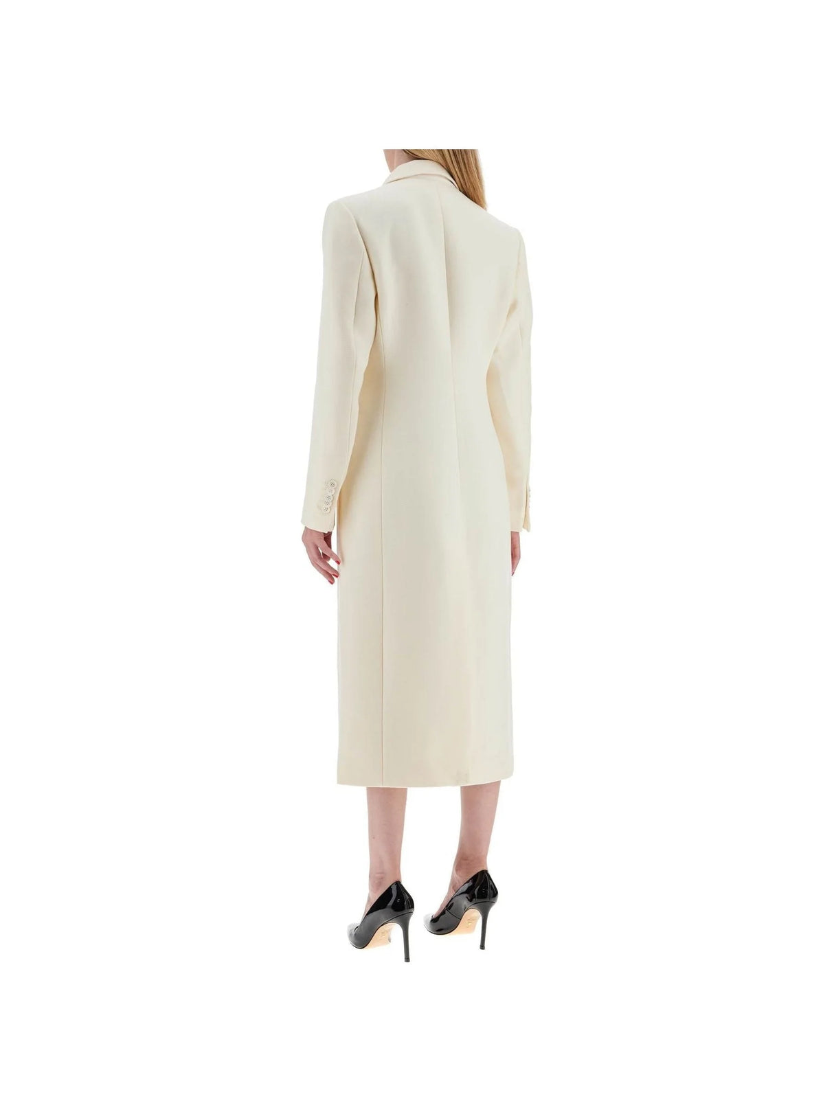 Double-Breasted Wool Maxi Coat-WARDROBE.NYC-JOHN JULIA