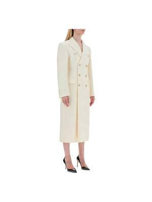 Double-Breasted Wool Maxi Coat-WARDROBE.NYC-JOHN JULIA