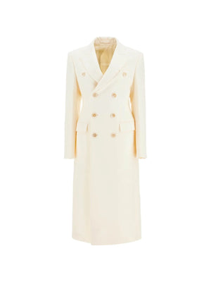 Double-Breasted Wool Maxi Coat-WARDROBE.NYC-JOHN JULIA