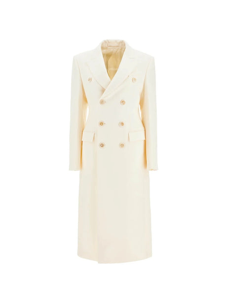 Double-Breasted Wool Maxi Coat-WARDROBE.NYC-JOHN JULIA