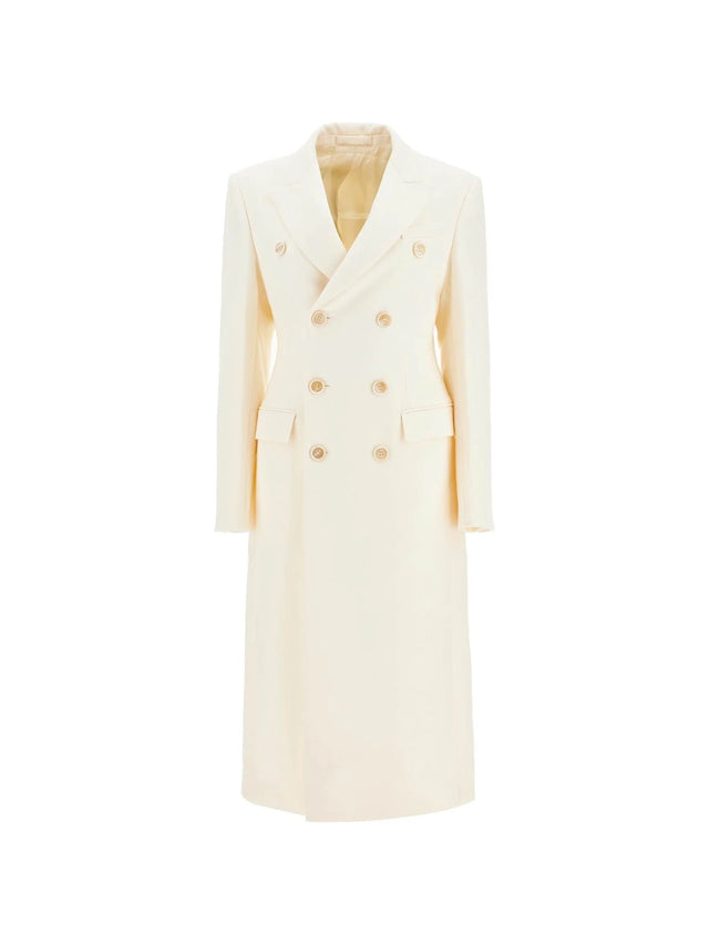 Double-Breasted Wool Maxi Coat-WARDROBE.NYC-JOHN JULIA