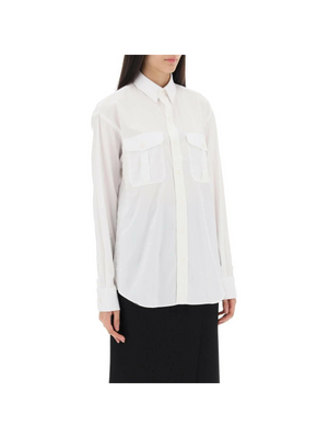 Maxi Shirt In Cotton Batista WARDROBE.NYC JOHN JULIA.