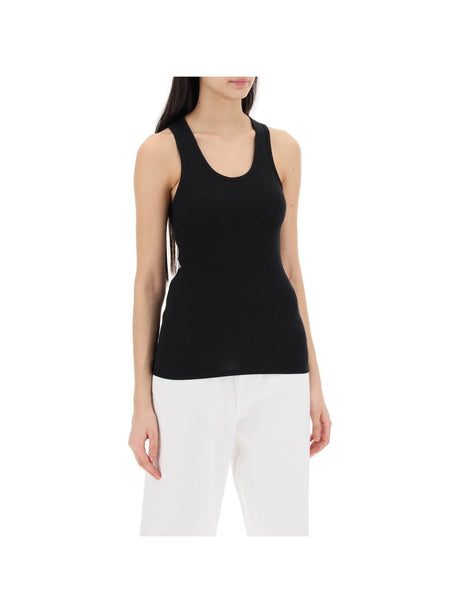 Ribbed Sleeveless Top With