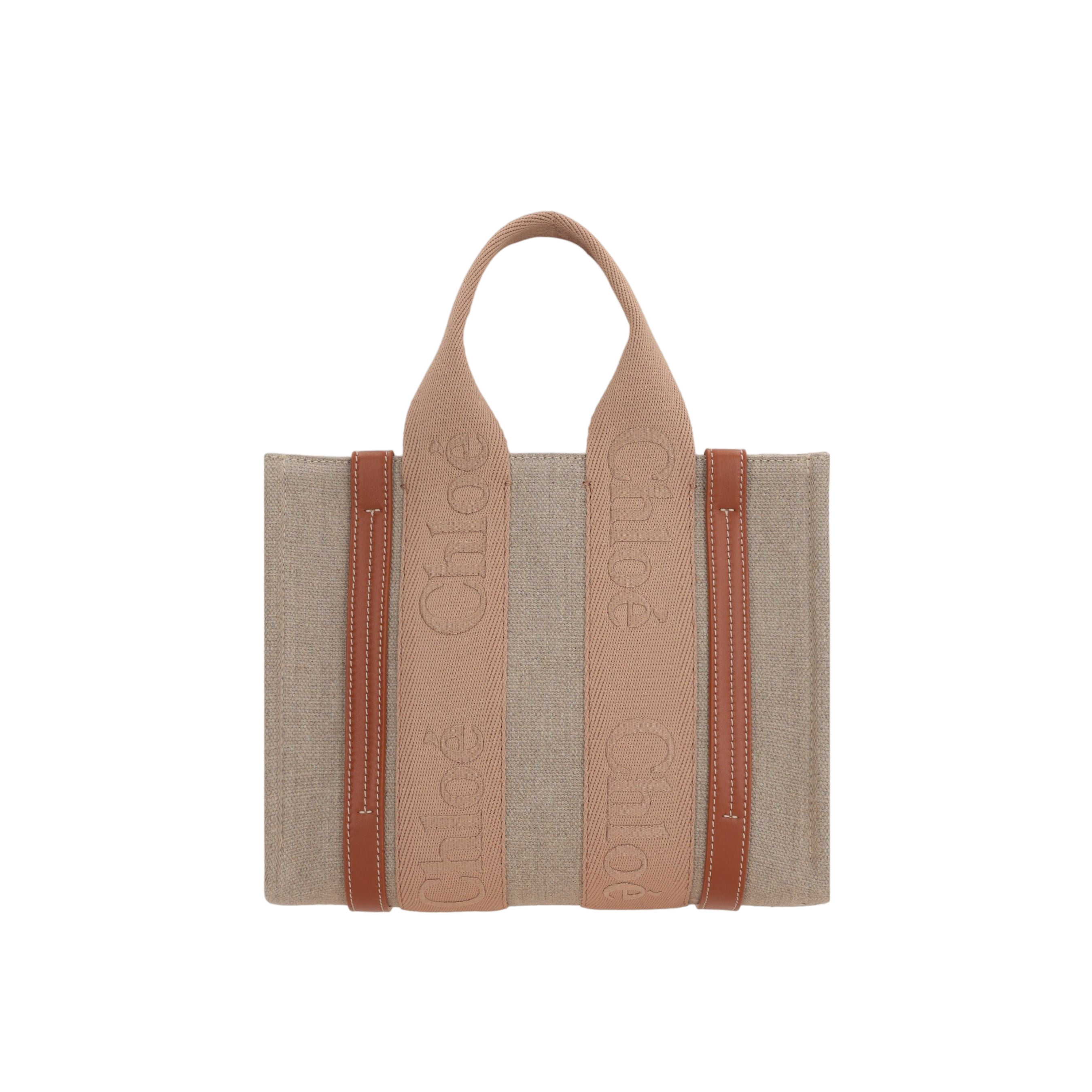 Woody Small Canvas Tote Bag-CHLOÉ-JOHN JULIA