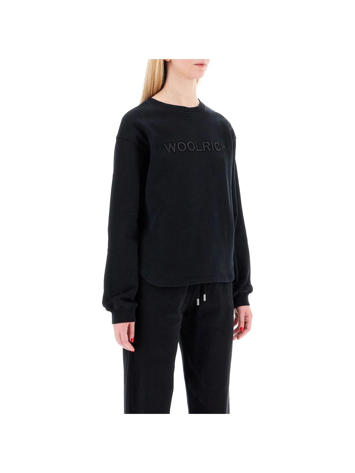 Embroidered Logo Cotton Sweater-Woolrich-JOHN JULIA