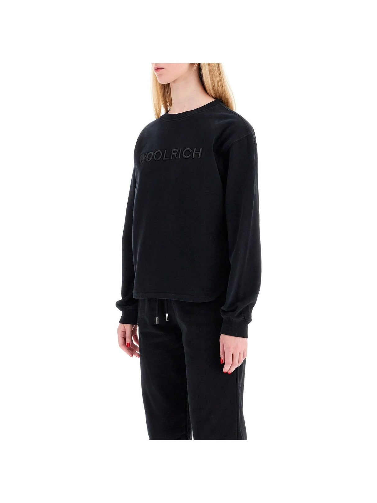 Embroidered Logo Cotton Sweater-Woolrich-JOHN JULIA