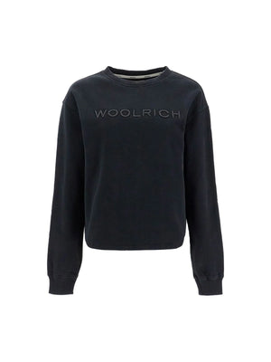 Embroidered Logo Cotton Sweater-Woolrich-JOHN JULIA