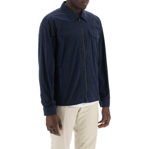 Melton Blue Garment-Dyed Cotton Overshirt WOOLRICH JOHN JULIA.