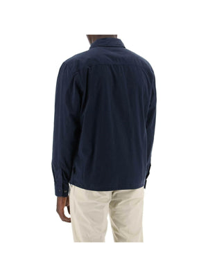 Melton Blue Garment-Dyed Cotton Overshirt WOOLRICH JOHN JULIA.