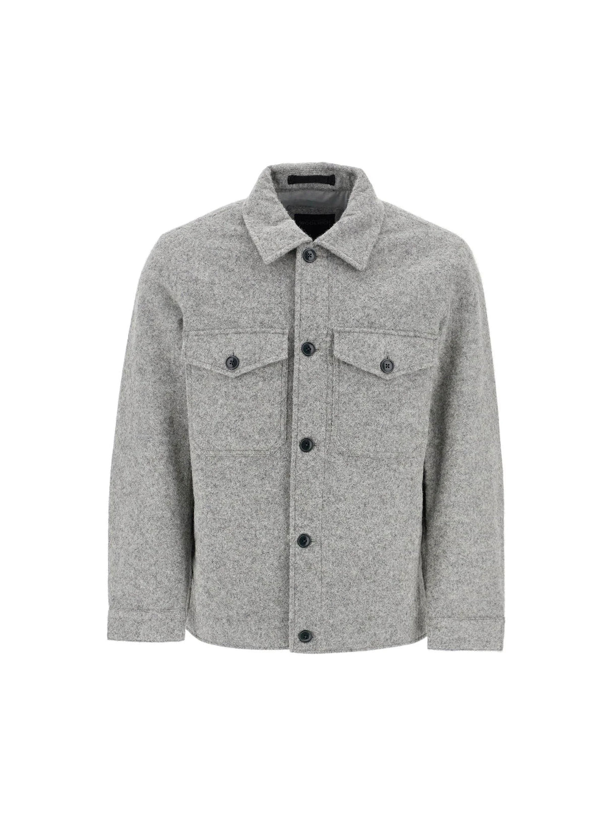 Reflective Wool Blend Shirt Jacket