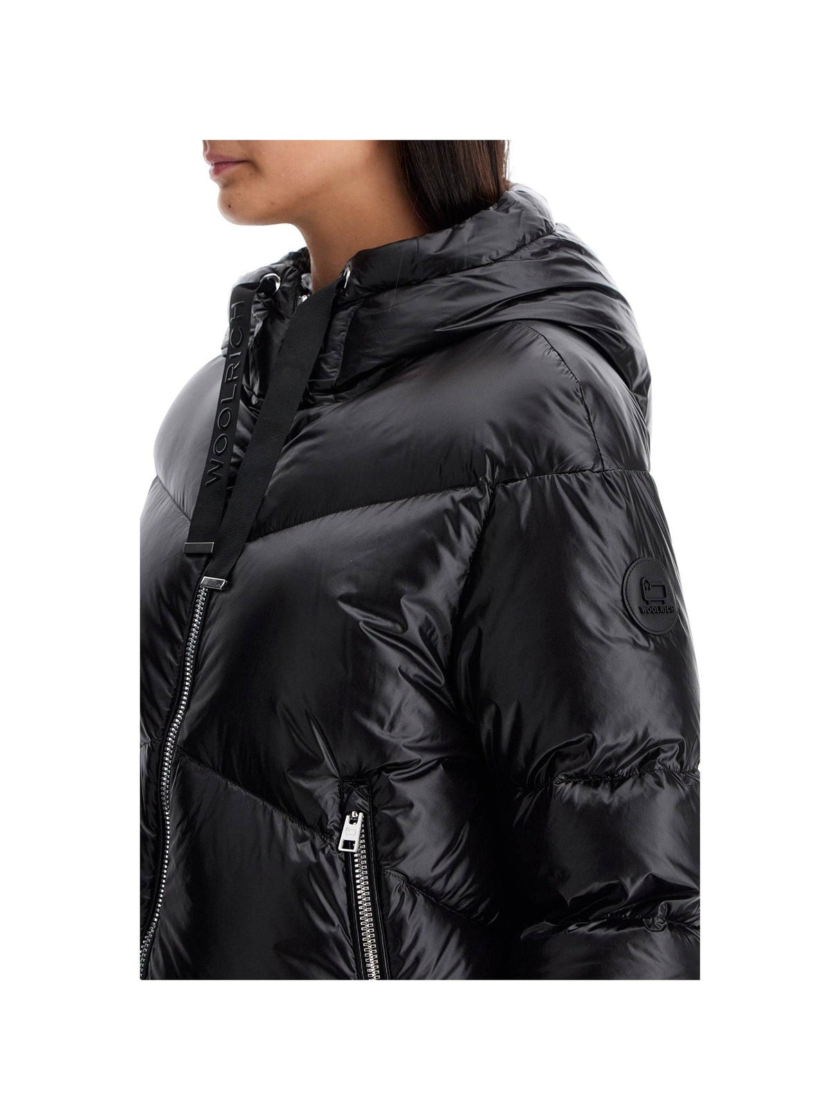 Satin Nylon Quilted Down Jacket