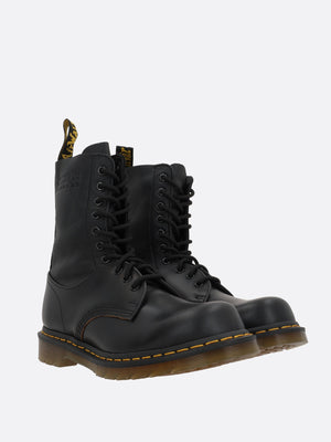 1490 Twist Mm6 Smooth And Grainy Leather Combat Boots-MM6-JOHN JULIA