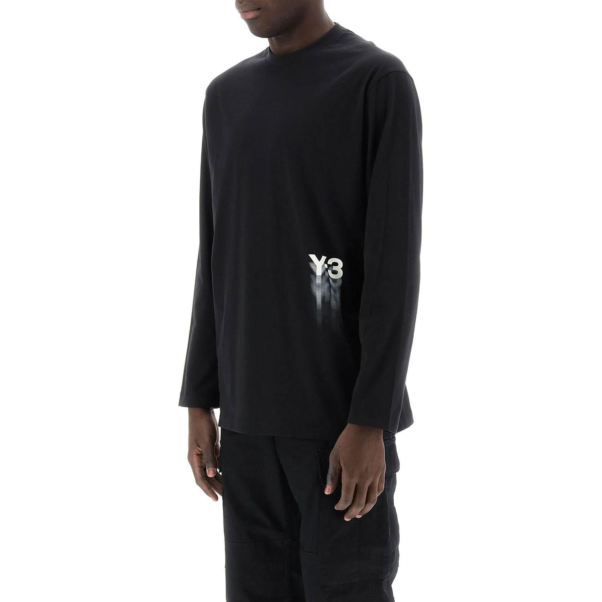 Y-3-Graphic Long-Sleeved Loose T-Shirt -JOHN JULIA.