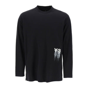 Y-3-Graphic Long-Sleeved Loose T-Shirt -JOHN JULIA.