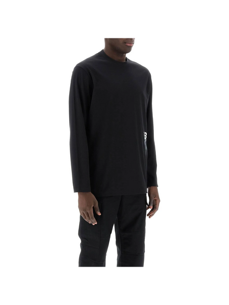 Y-3-Graphic Long-Sleeved Loose T-Shirt -JOHN JULIA.