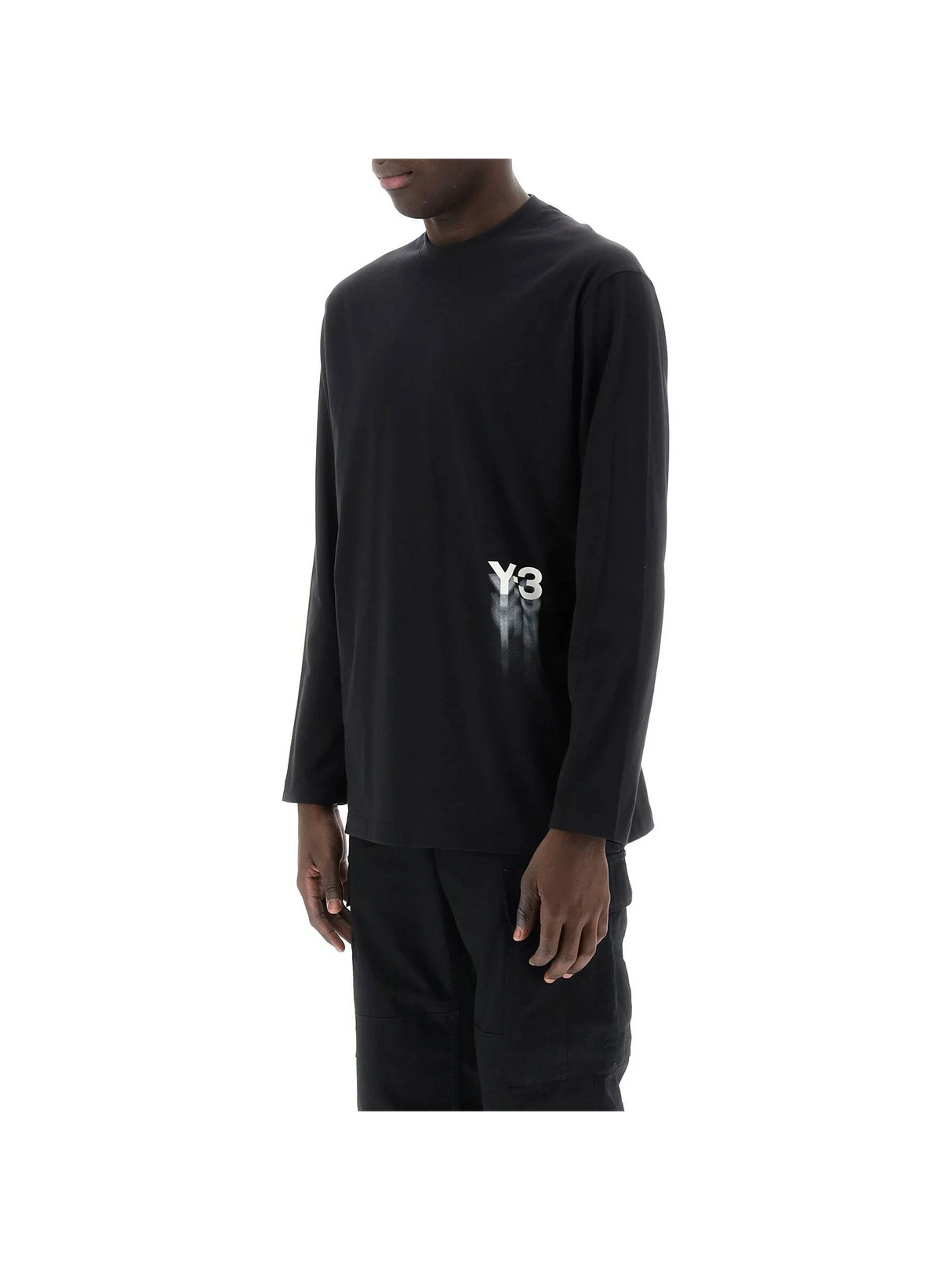 Y-3-Graphic Long-Sleeved Loose T-Shirt -JOHN JULIA.