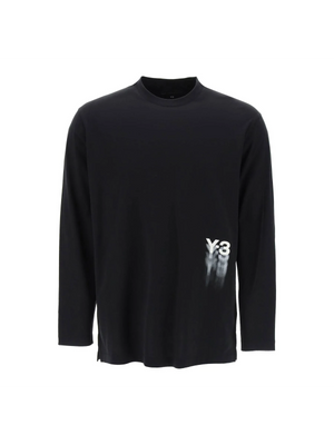 Y-3-Graphic Long-Sleeved Loose T-Shirt -JOHN JULIA.