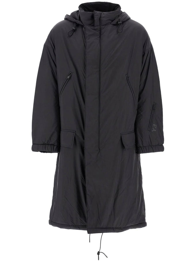 Long Padded Nylon Parka Coat