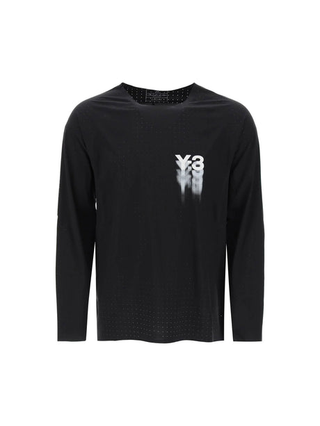 Y-3-Recycled Long-Sleeved Running T-Shirt -JOHN JULIA.