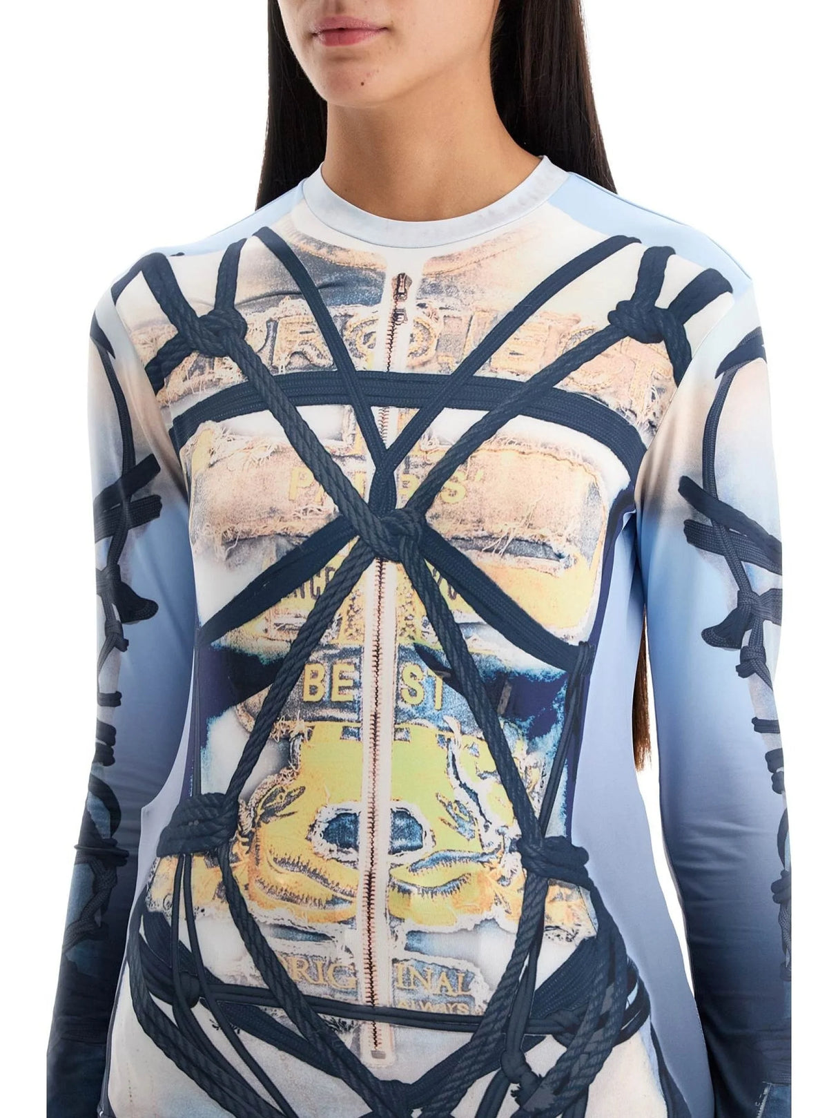 Long-sleeved Bondage Print