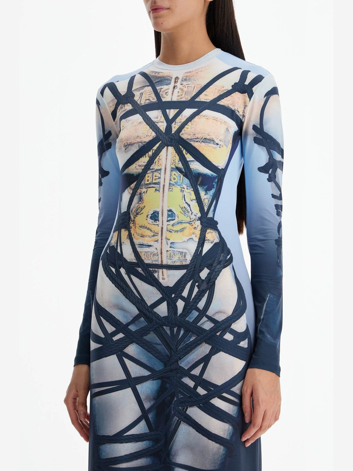 Long Bondage Print Dress