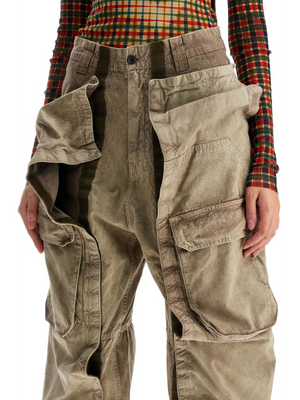 Velcro Cargo Pants With