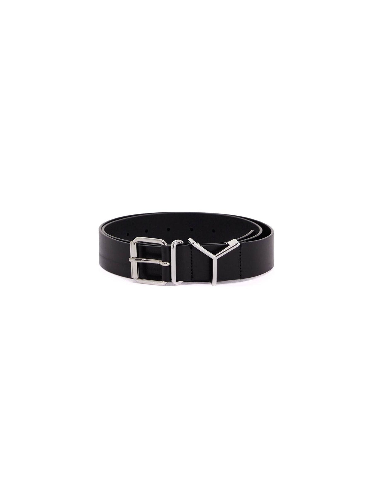 Y-Shaped Buckle Leather Belt