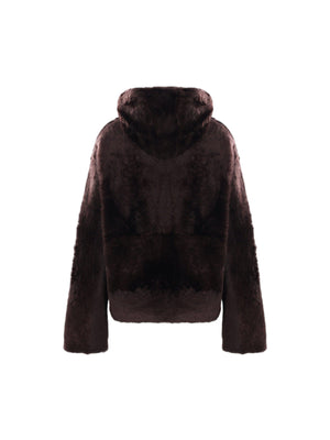 Shearling Coat With Hood-YVES SALOMON-JOHN JULIA