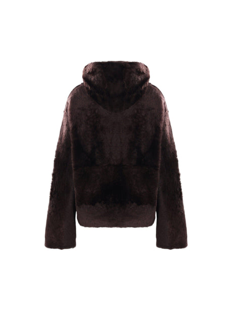 Shearling Coat With Hood-YVES SALOMON-JOHN JULIA