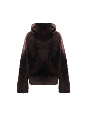 Shearling Coat With Hood-YVES SALOMON-JOHN JULIA