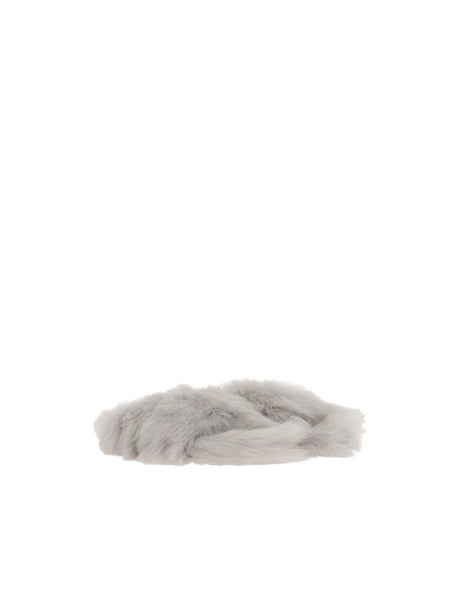 Shearling Flat Sandals-YVES SALOMON-JOHN JULIA