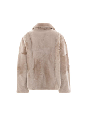 Shearling Short Coat-YVES SALOMON-JOHN JULIA