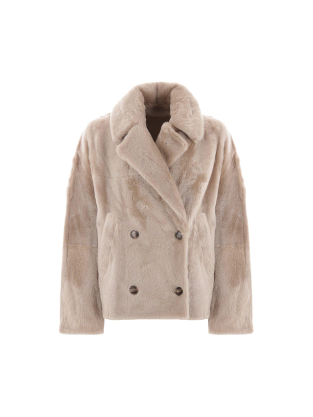 Shearling Short Coat-YVES SALOMON-JOHN JULIA