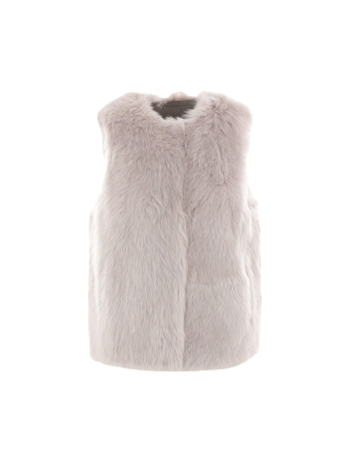 Shearling Vest With Snap Closure-YVES SALOMON-JOHN JULIA