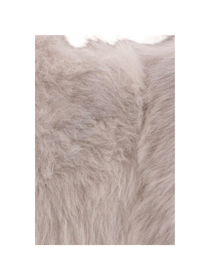 Shearling Vest With Snap Closure-YVES SALOMON-JOHN JULIA