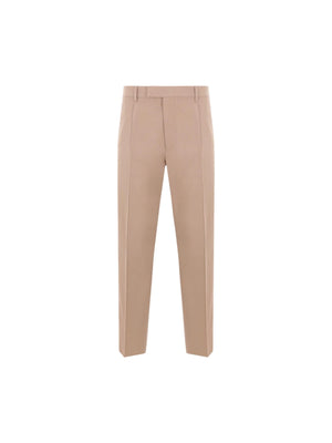 Pleated-fit Gabardine Trousers-ZEGNA-JOHN JULIA