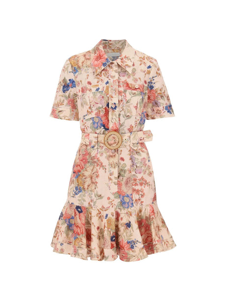 August Belted Linen Shirt Dress - Women > Clothing > Dresses > Mini